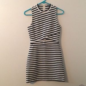 Black and white cut out dress